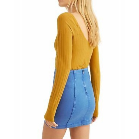 Free People • Modern Femme Mini Skirt Lapis Lazuli - Picture 2 of 10